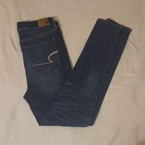 American Eagle Outfitters Dark Blue High Rise Jeans